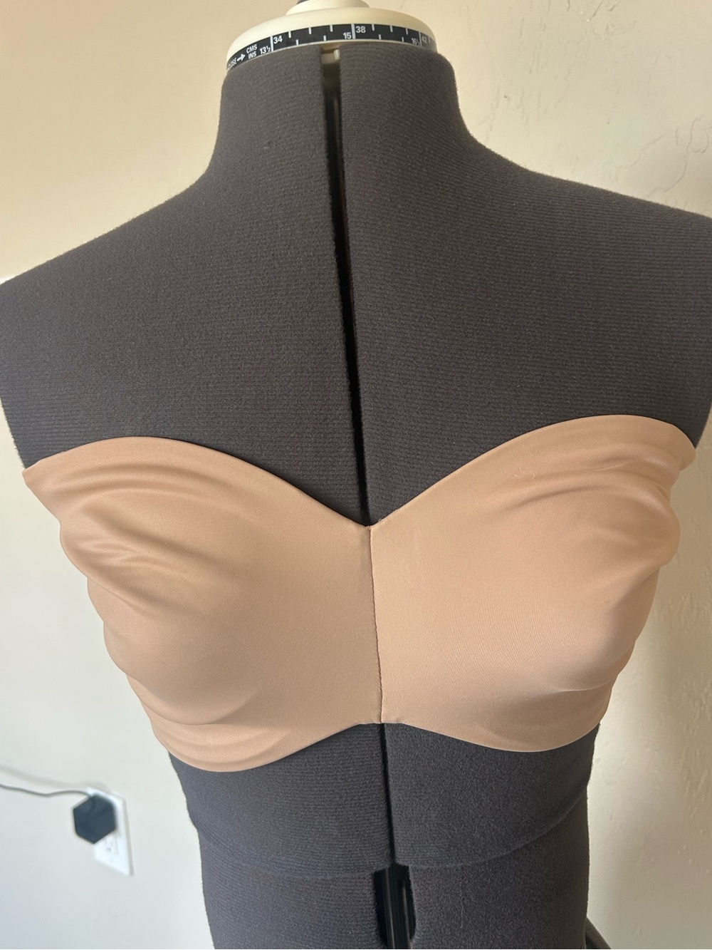 Nwt DELIMIRA Underwire Multiway Full Coverage Strapless Bra 32F Taupe (1903)